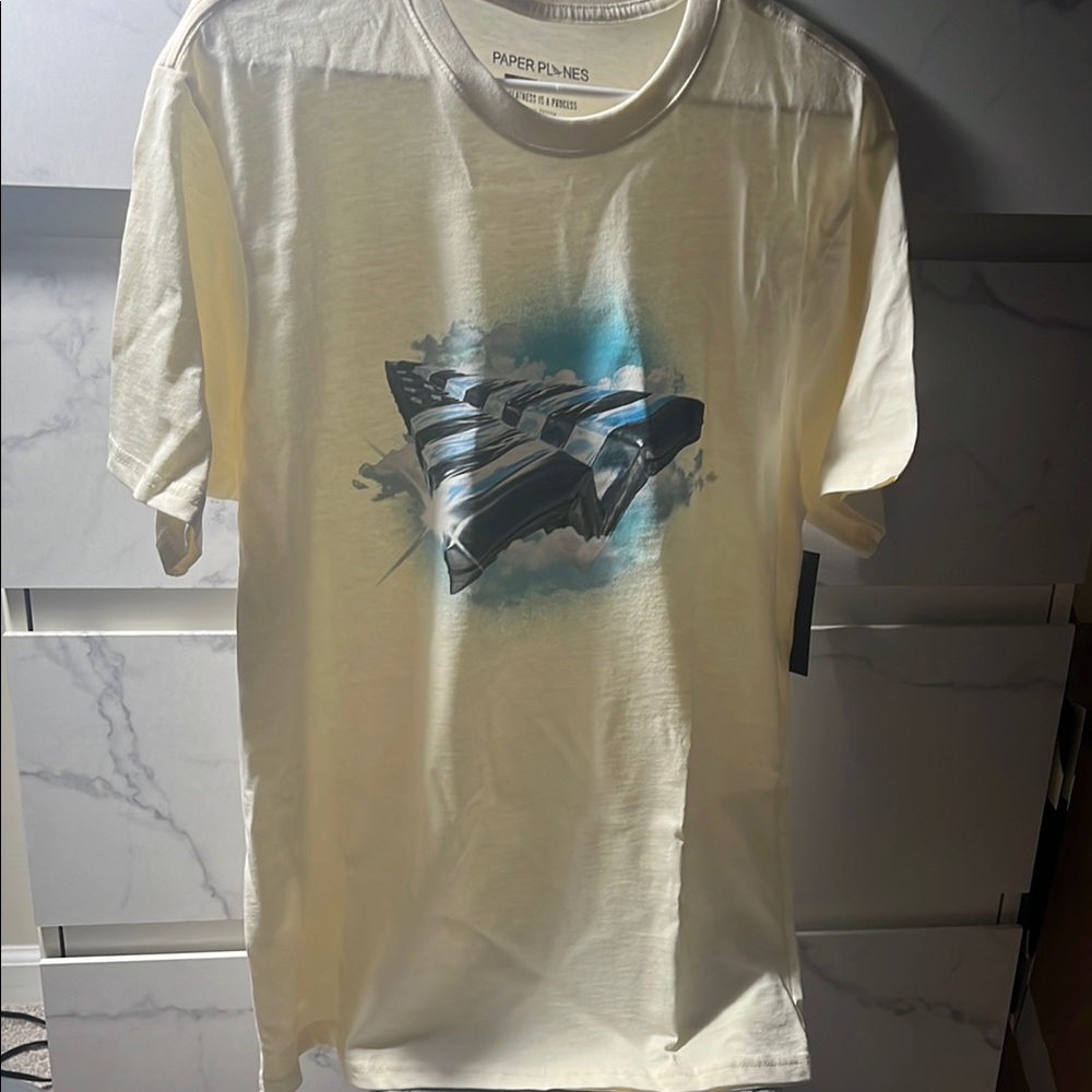 Paper Planes Cream Graphic T-Shirt